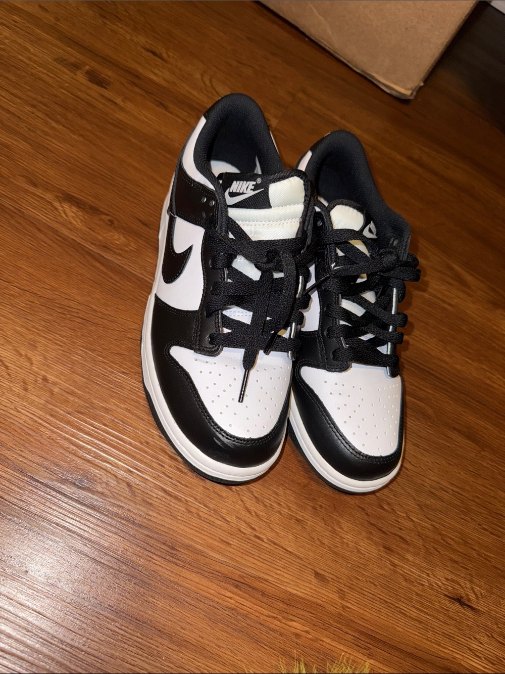 Nike Kids Black and White Low-Top Dunks